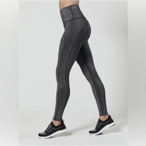 Nylora Watson Gunmetal metallic gray Sparkle Leggings size XS